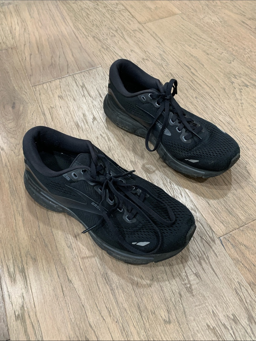 Brooks Ghost 15 Men's Size 8 Wide Running Shoes Triple Black